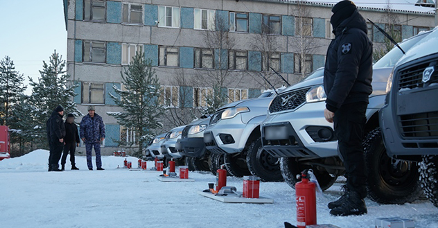 В Архангельске в территориальном управлении Росгвардии проведен смотр техники