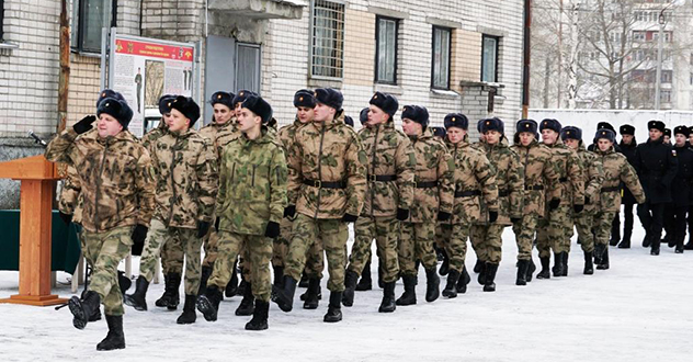 Архангельские призывники отправились служить в воинскую часть Северо-Западного округа Росгвардии