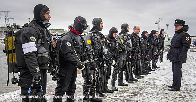 Сотрудники Росгвардии приняли участие в сборах с водолазами