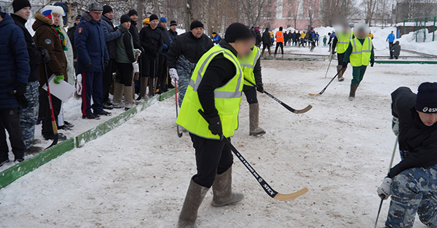 СОБР Росгвардии завоевал «серебро» турнира хоккея на валенках среди архангельских силовых структур