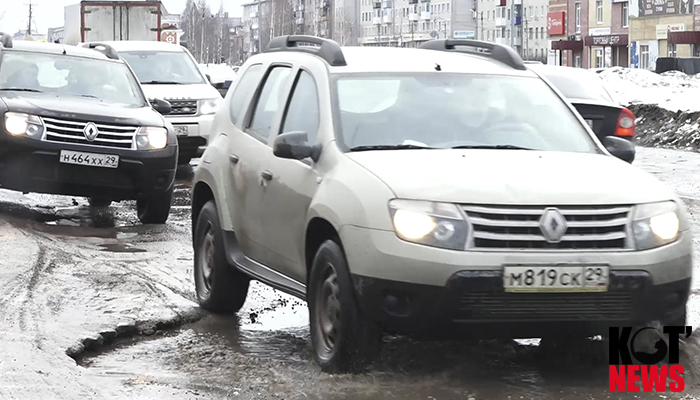 По весеннему Котласу - только на внедорожнике