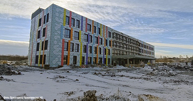 Здание новой детской поликлиники частично подключено к отоплению