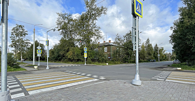 В Поморье завершаются запланированные на 2023 год работы по модернизации пешеходных переходов и светофоров