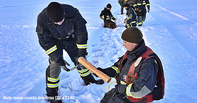 На реках Архангельской области начались ледокольные взрывные работы
