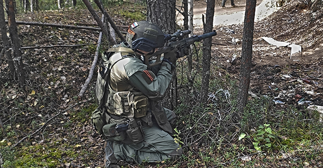 Бойцы спецподразделений Росгвардии провели боевое слаживание группы, убывающей в зону СВО