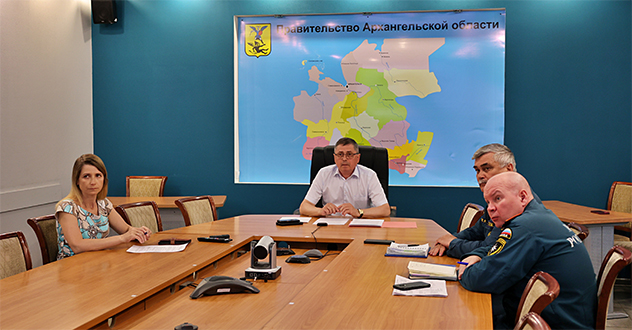 Состоялось заседание оперативного штаба по итогам прохождения ледохода и паводка на территории Архангельской области в 2023 году