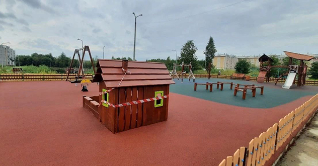 В Коряжме завершается благоустройство территории у пруда