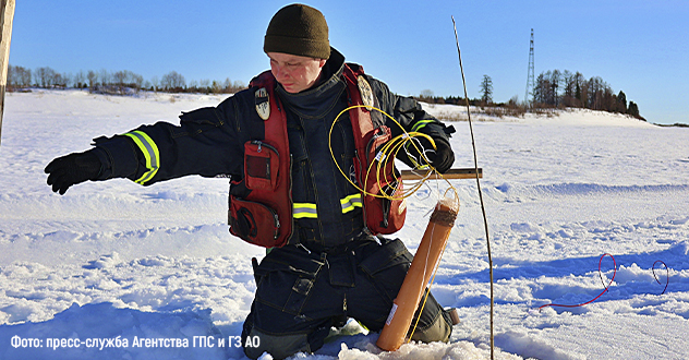 На реках Архангельской области начались ледокольные взрывные работы