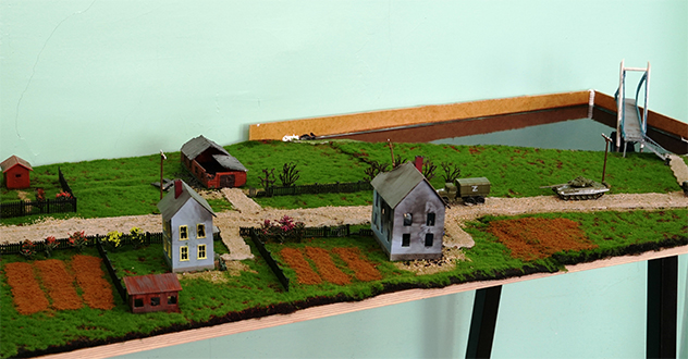 В Архангельске воссоздали макет места гибели бойца отряда «Ратник» Северо-Западного округа Росгвардии Николая Солодуна