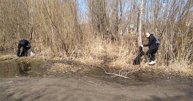 Осужденные к принудительным работам  присоединились к экологической акции
