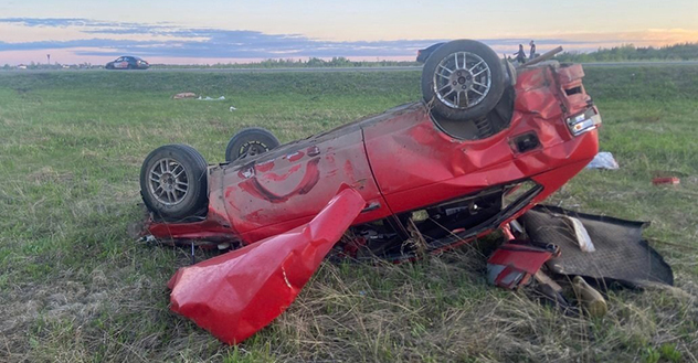 Трагедия произошла в Котласском районе 30 мая в 20:25 на 434 км федеральной автодороги А-123 «Чекшино-Тотьма-Котлас-Куратово»