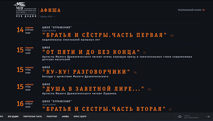 Давайте сходим в Малый драматический театр: сегодня там «Братья и сёстры» показывают