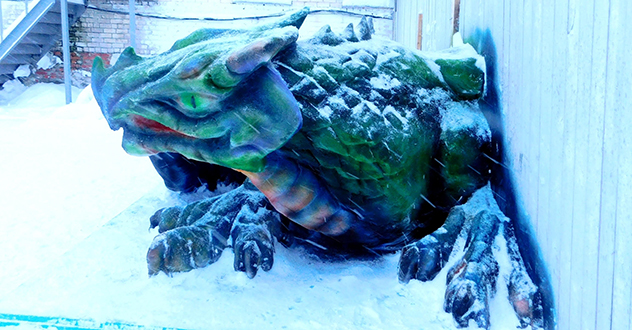 В колониях области выбрали лучшего снежного дракона