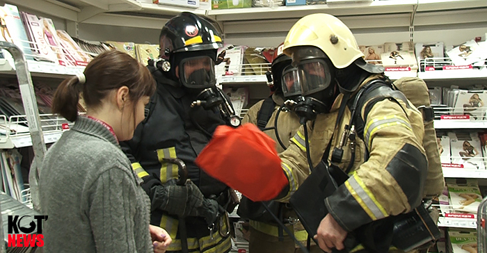 Кристалл эвакуировали при пожарных учениях