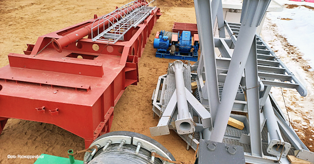 В Котласе началась сборка секций нового земснаряда для Двинско-Печорского бассейна