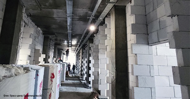 Здание новой детской поликлиники частично подключено к отоплению