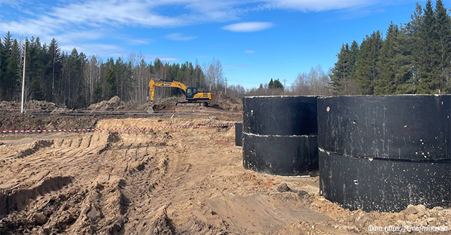 В п. Шипицыно выполнили устройство фундамента под водонасосную станцию второго подъема