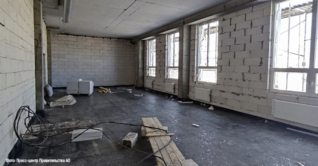 Здание новой детской поликлиники частично подключено к отоплению