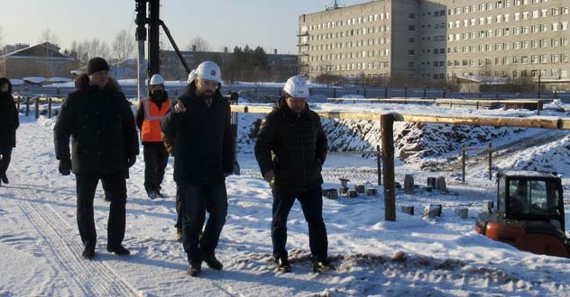 В Котласе полным ходом идёт строительство новой детской поликлиники