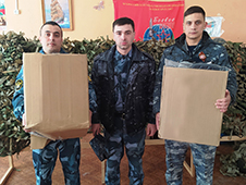 Сотрудники ИК-21 ОУХД собрали очередную партию гуманитарной помощи